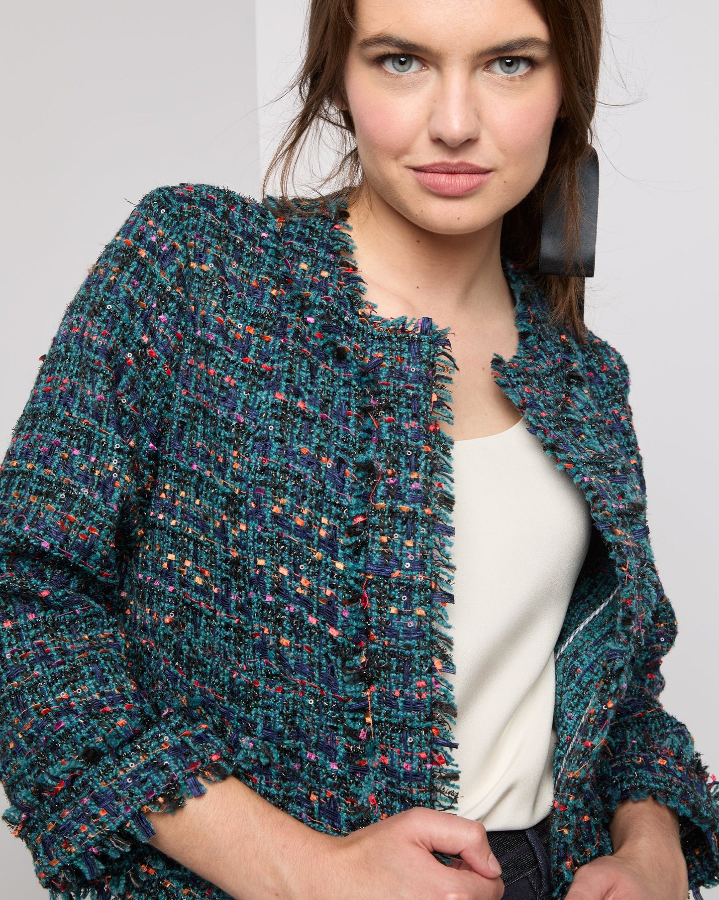 Chelsea Jacket in Peacock/Multi Tweed