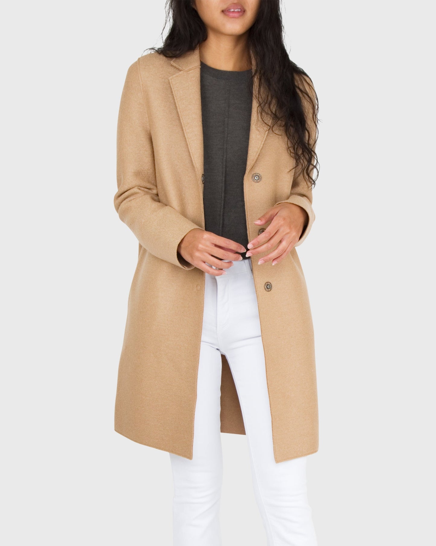 Cocoon Coat in Tan