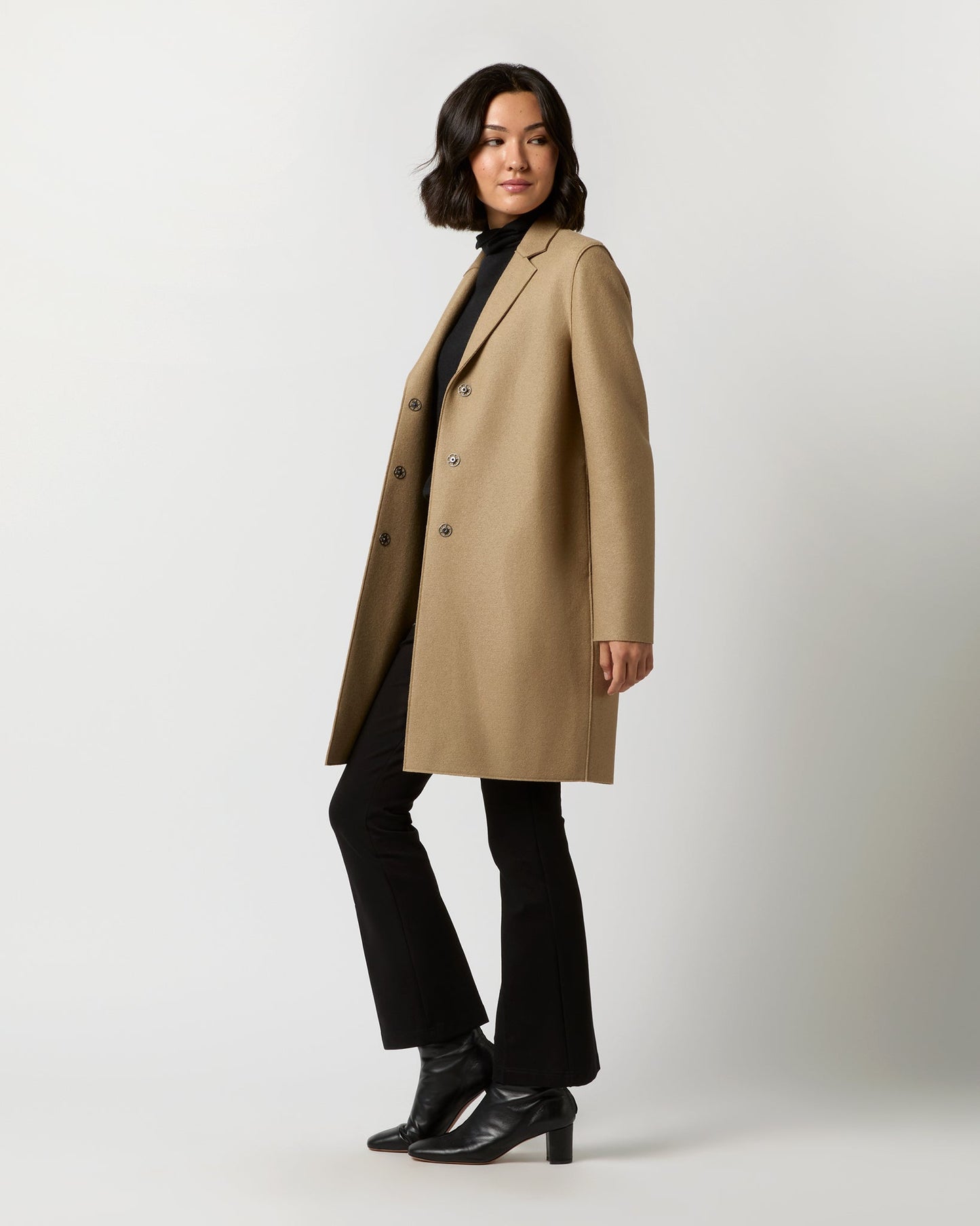 Cocoon Coat in Tan