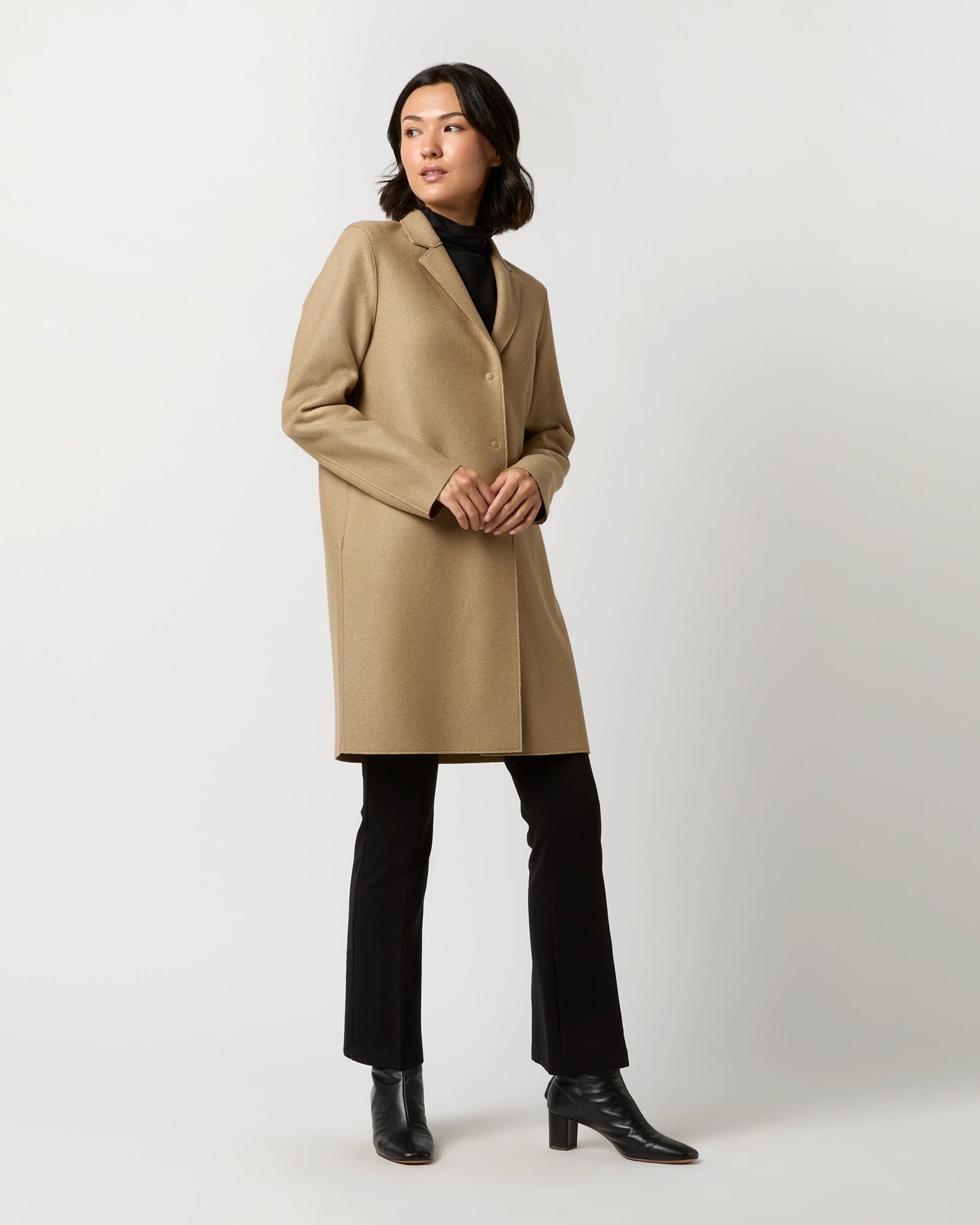 Cocoon Coat in Tan