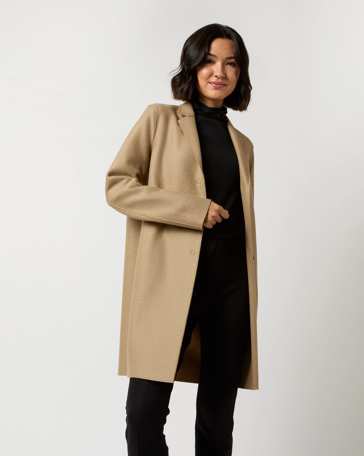 Cocoon Coat in Tan