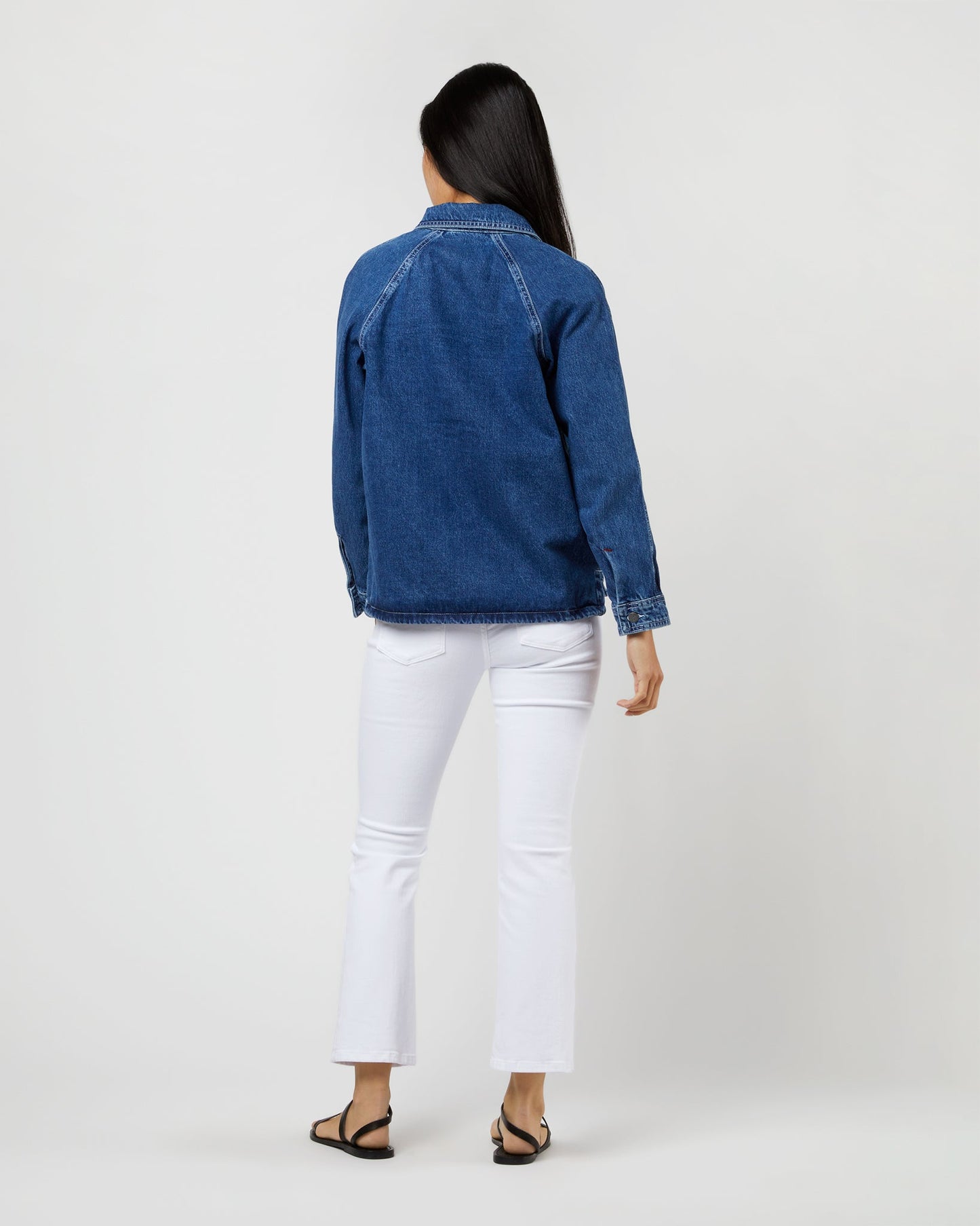 Suzanne Logo Jacket in Washed Indigo