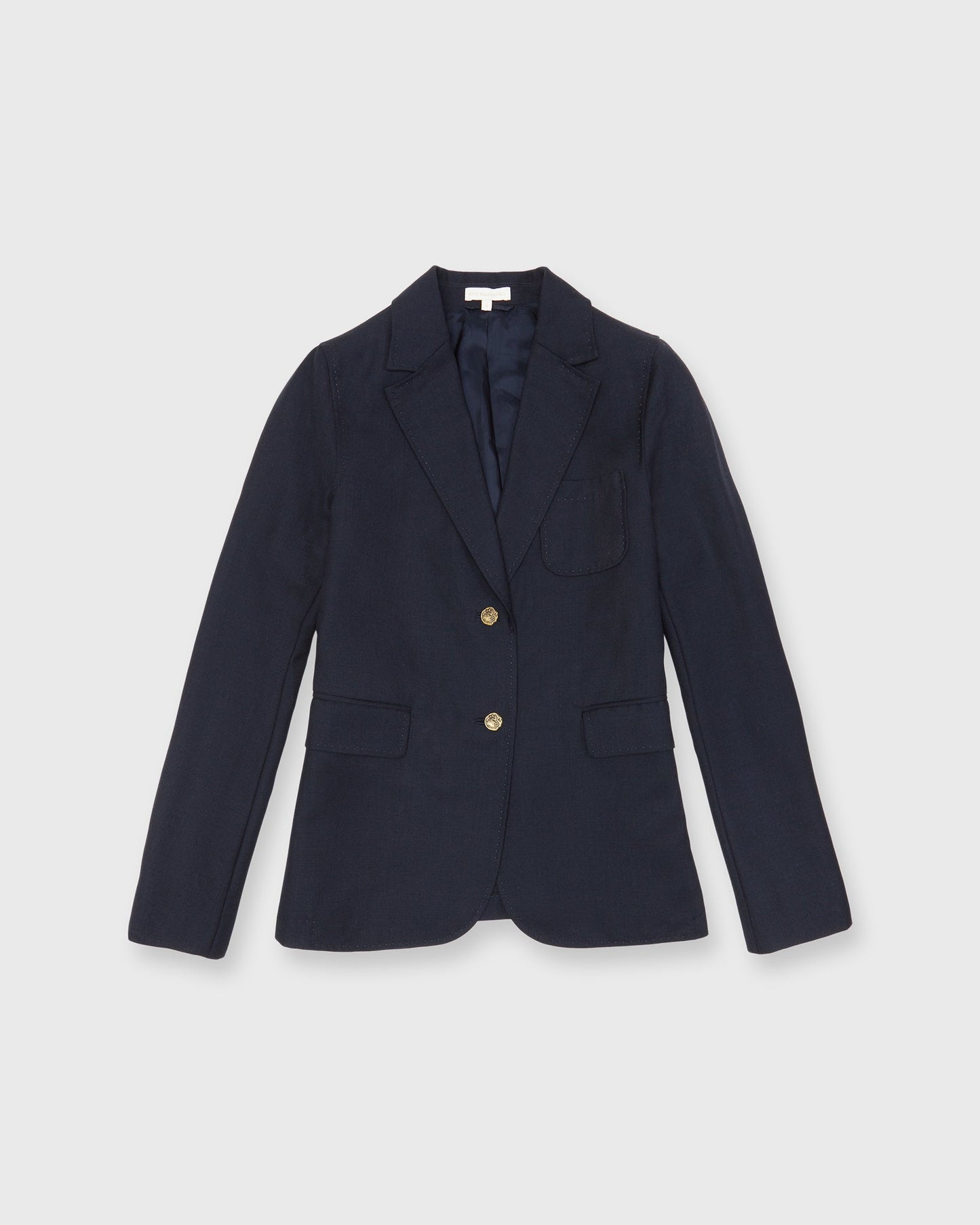 Ghost Blazer in Navy High-Twist