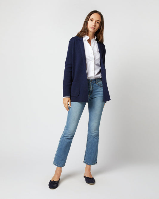 Bernadette Jacket in Navy Merino Wool