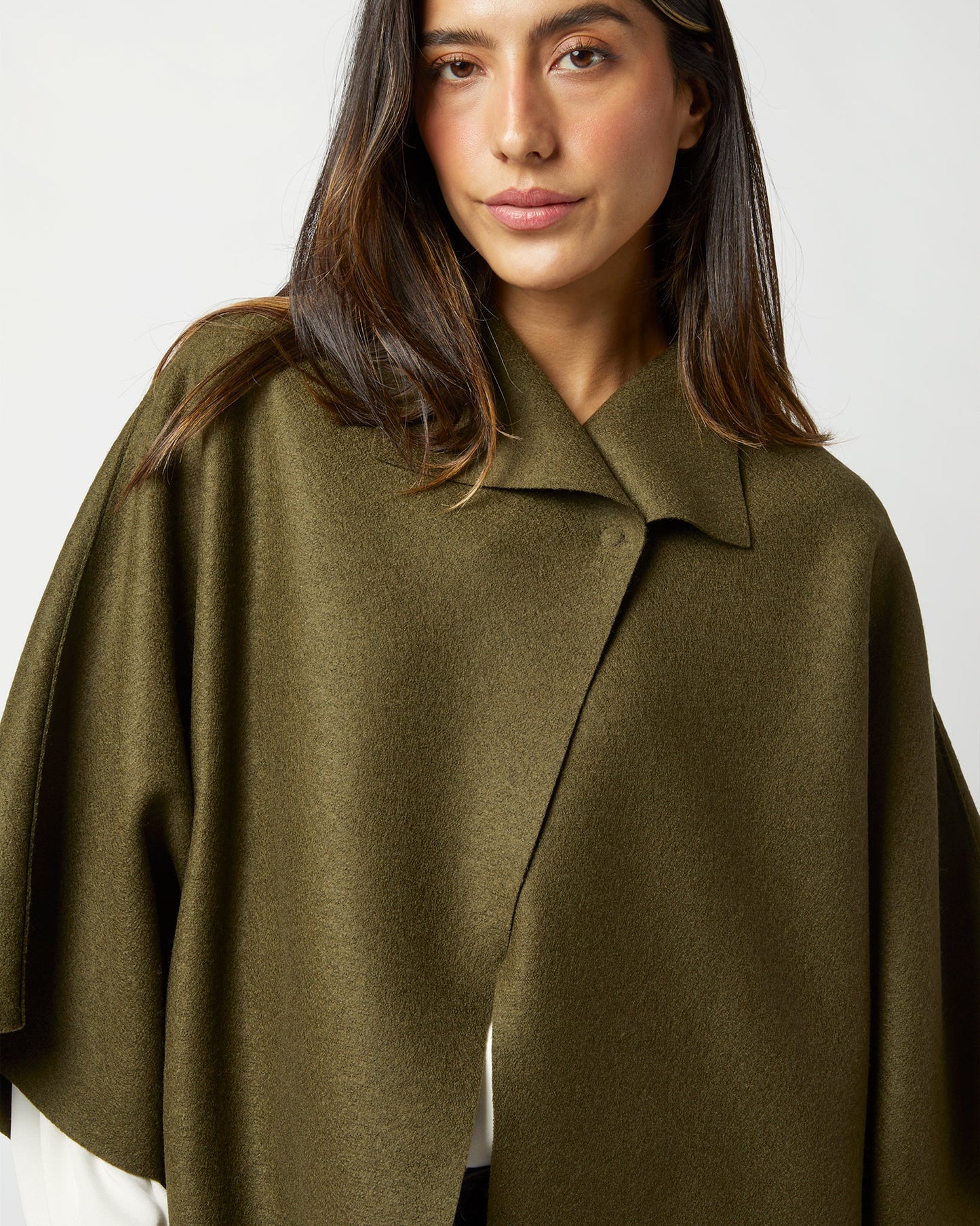 Kimono Coat in Moss Green