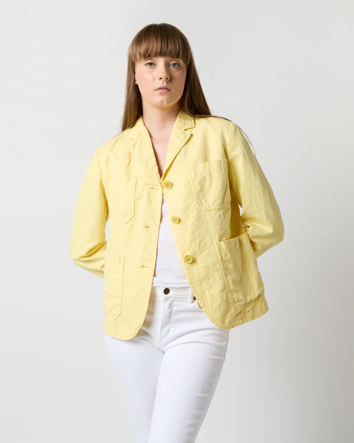 Three Button Jacket in Ginger