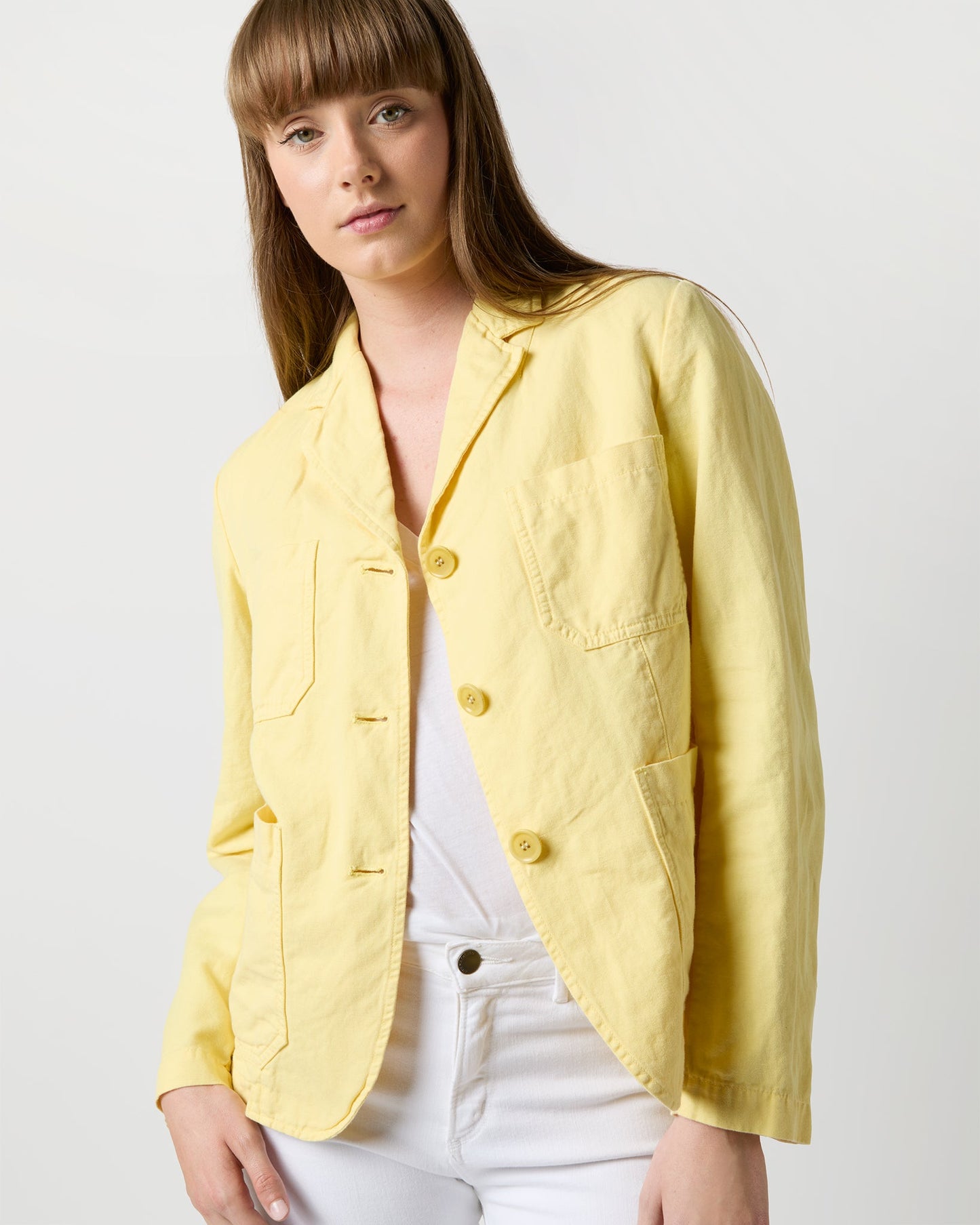 Three Button Jacket in Ginger