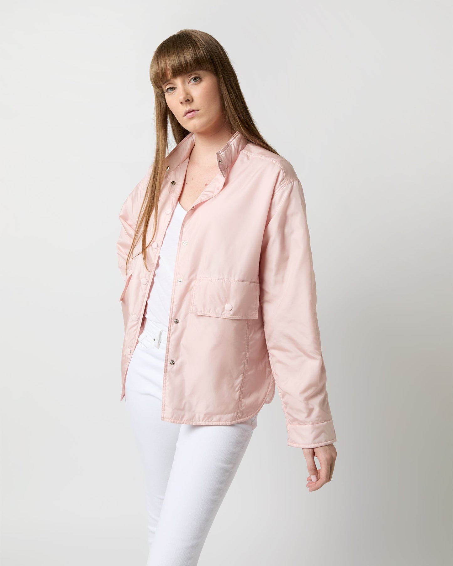 Alisha Shirt Jacket in Rose