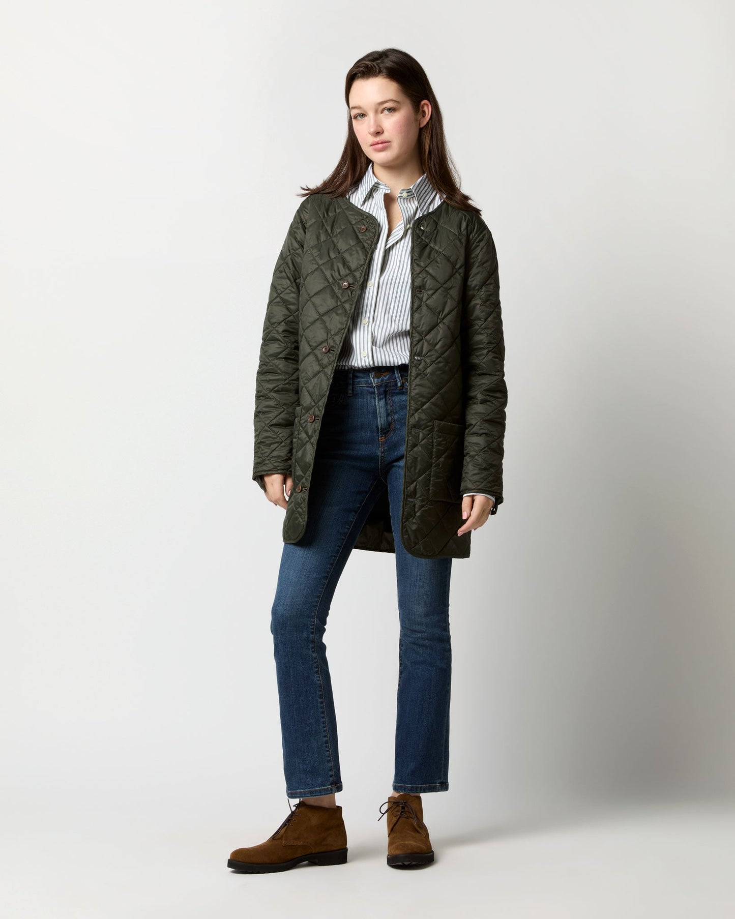 Cashpad Fishtail Parka in Forest Dry Waxed Poplin