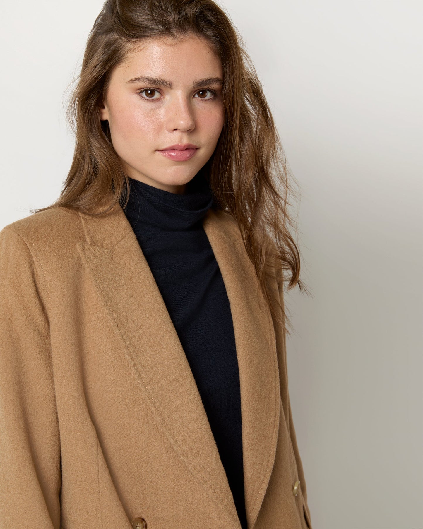 Constance Jacket in Camel Hair Flannel