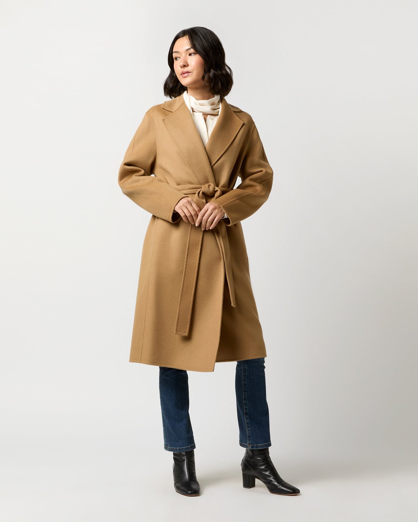 Cenda Long Coat in Oak