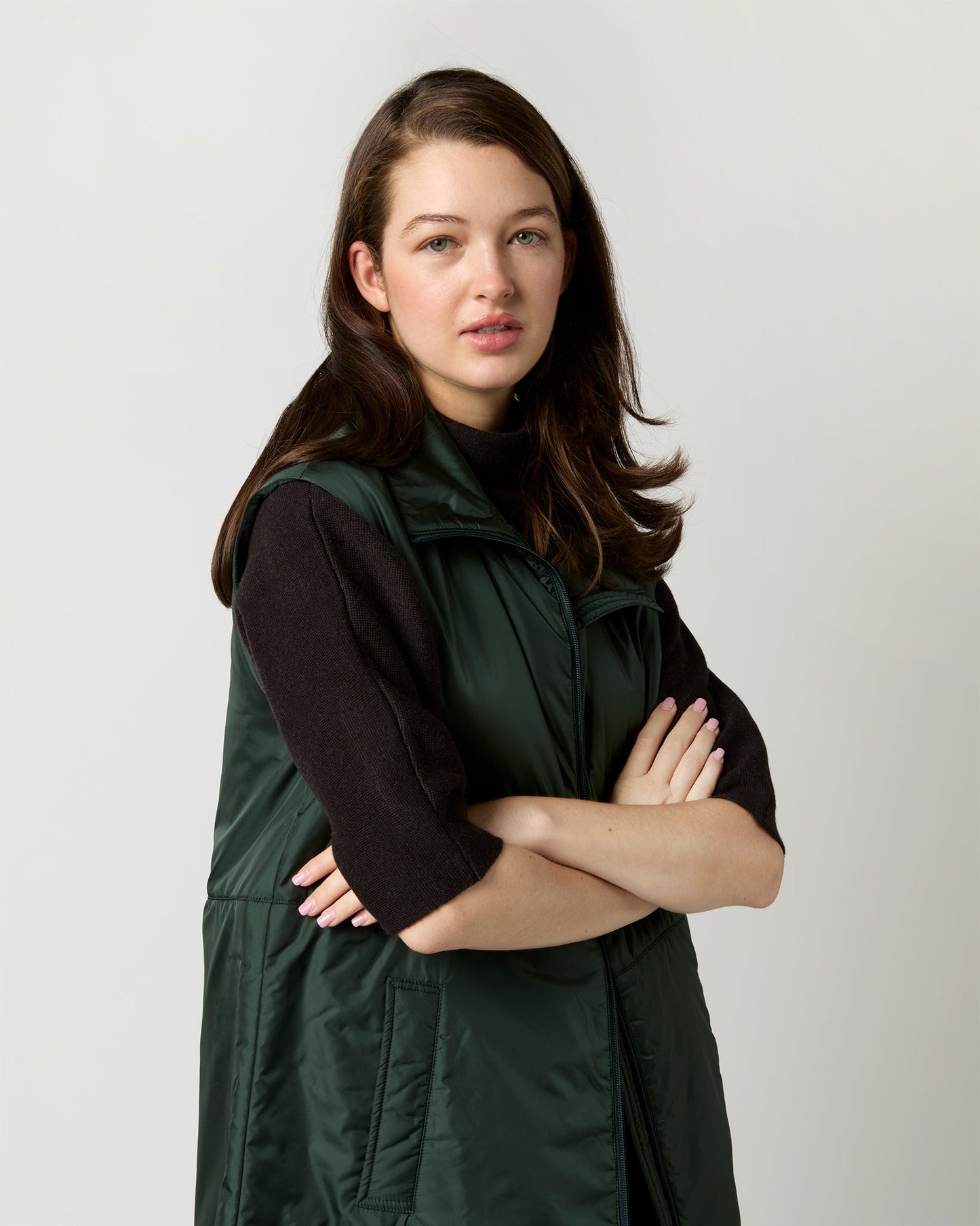 Dana Vest in British Racing Green