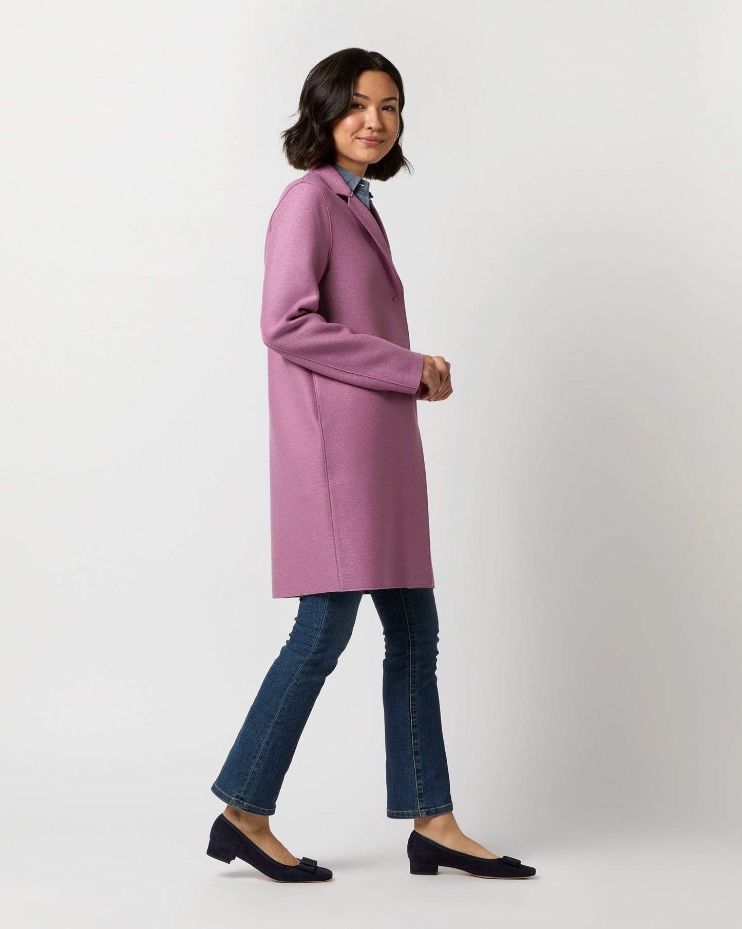 Cocoon Coat in Mulberry