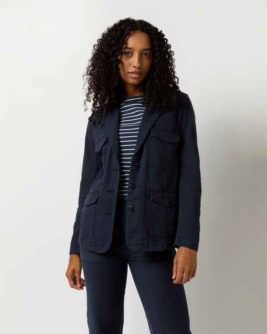 Military Jacket in Midnight Blue