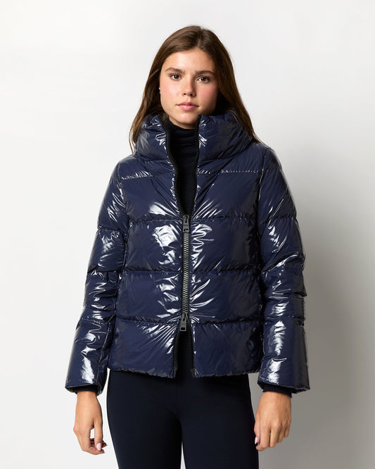 Gloss Short Jacket in Navy