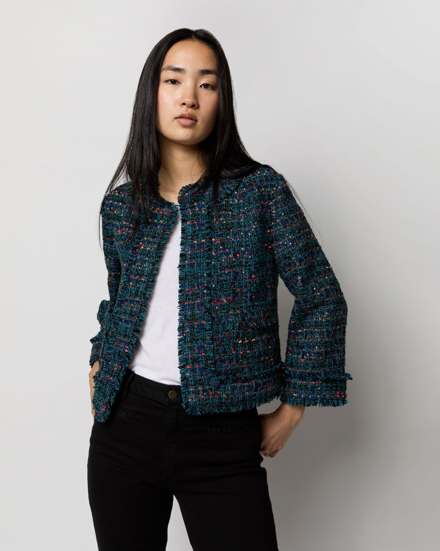 Chelsea Jacket in Peacock/Multi Tweed