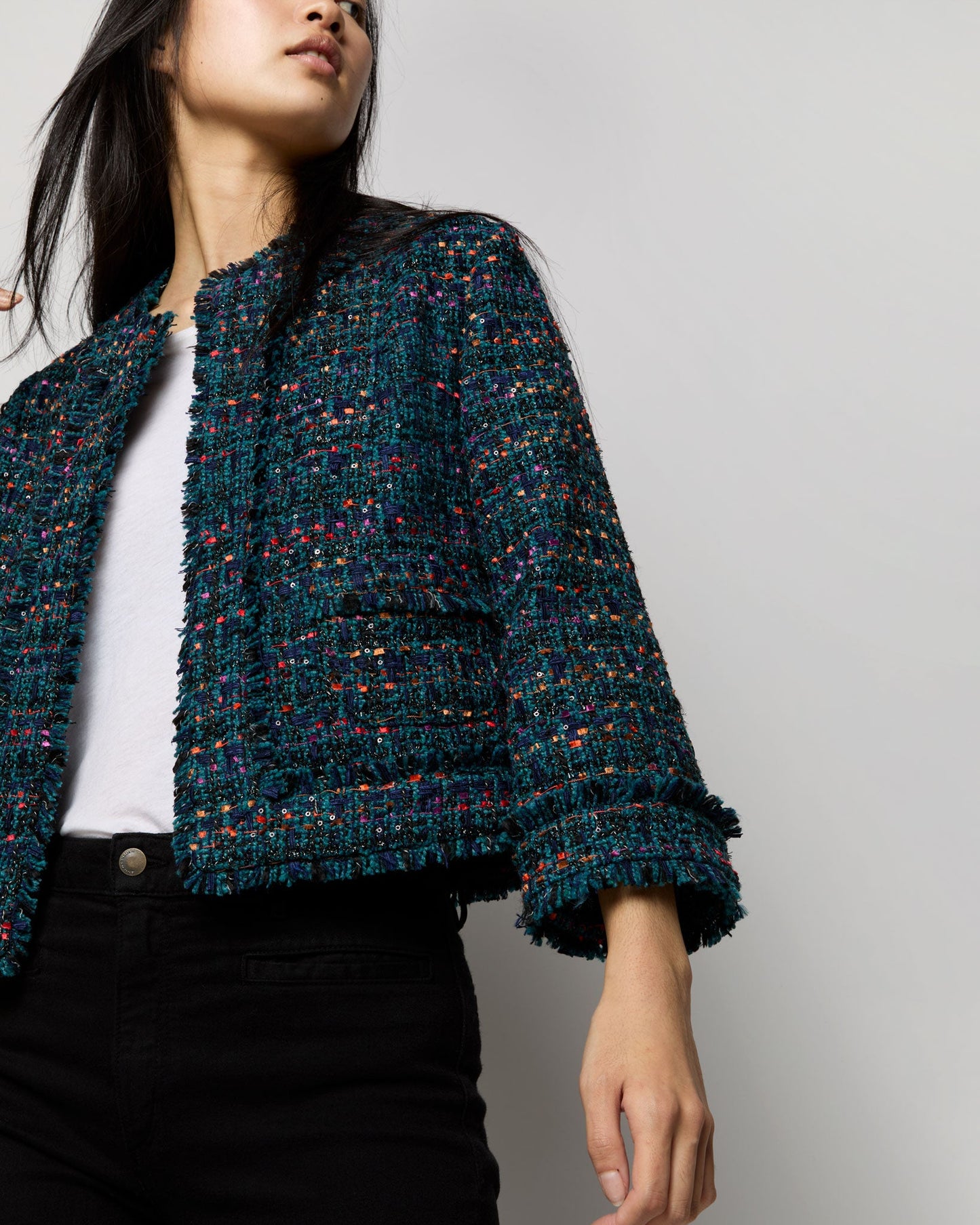 Chelsea Jacket in Peacock/Multi Tweed