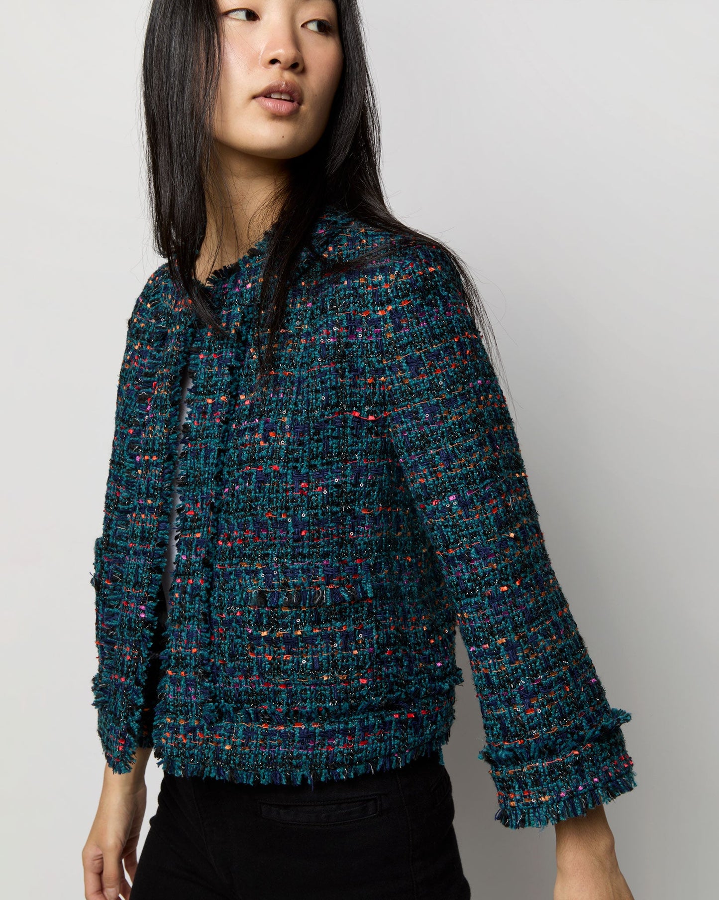 Chelsea Jacket in Peacock/Multi Tweed