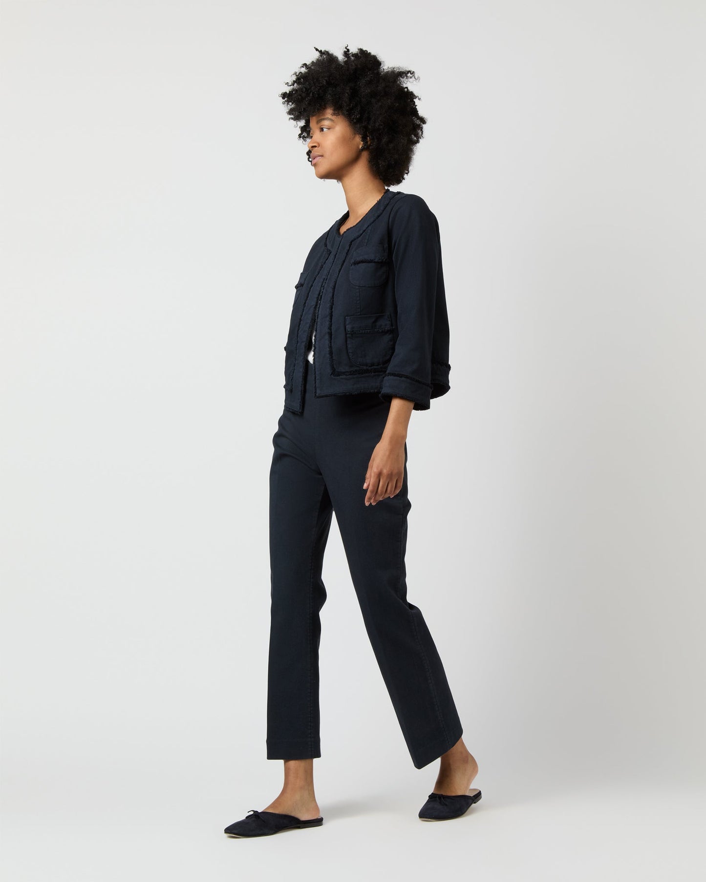 Kiki Jacket in Navy Stretch Twill