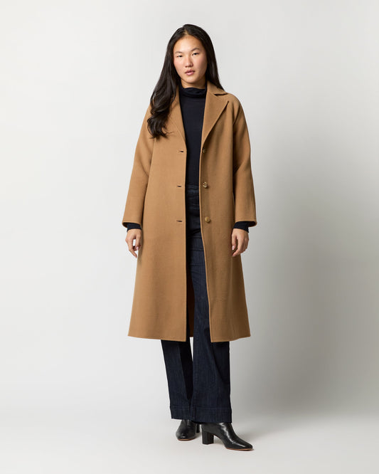 Caterina Coat in Camel Double-Faced Melton